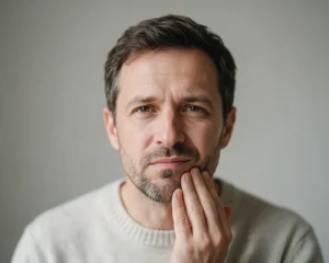 Dolor de muelas, paciente con molestias en la mandíbula en Clínica Dental UP, Albacete